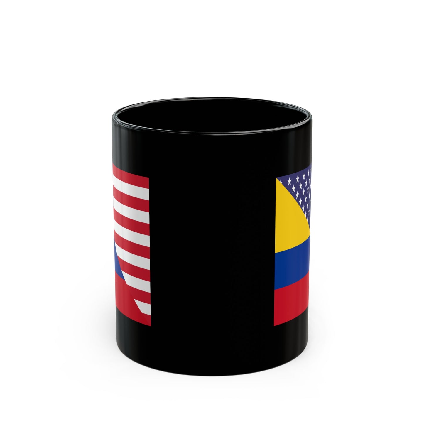 Colombian American Flag Colombia USA Black Mug (11oz, 15oz)