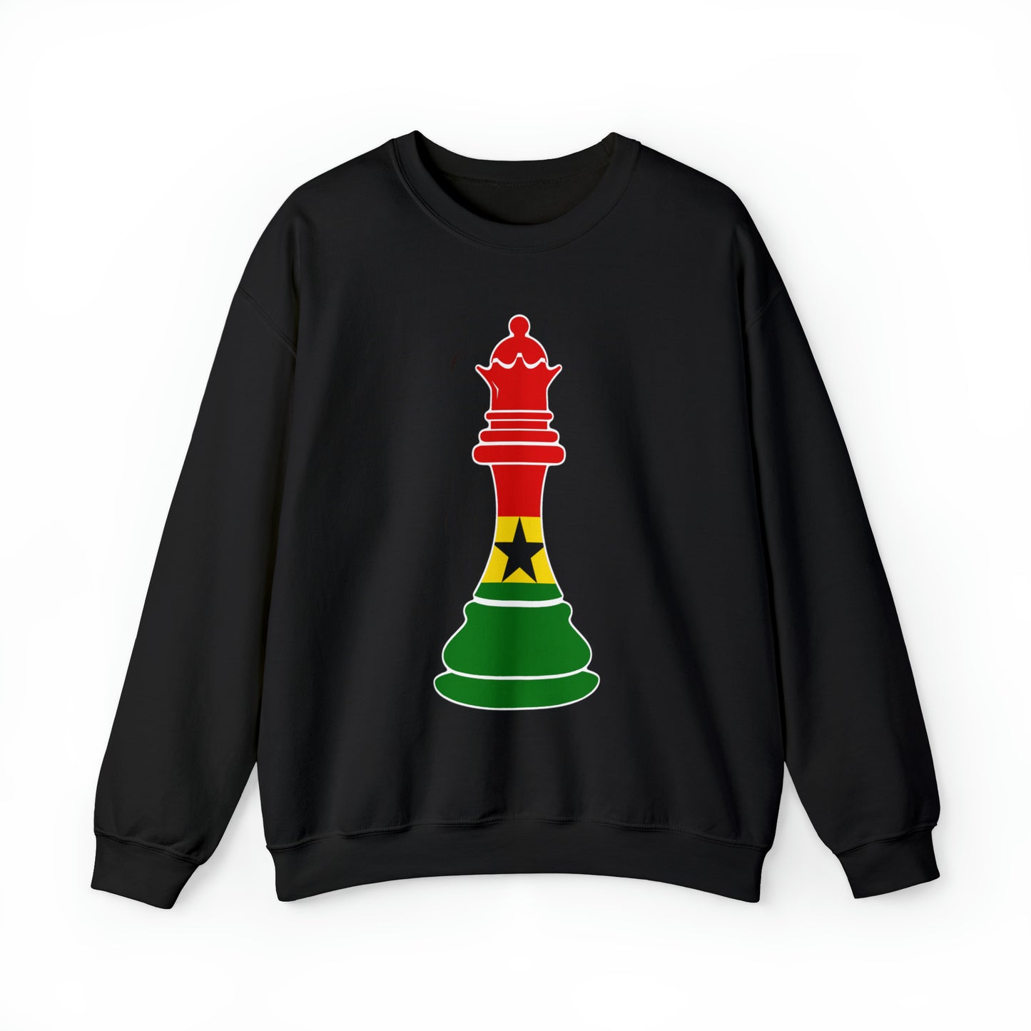 Ghanian Queen Flag Chess Piece Ghana Unisex Sweatshirt