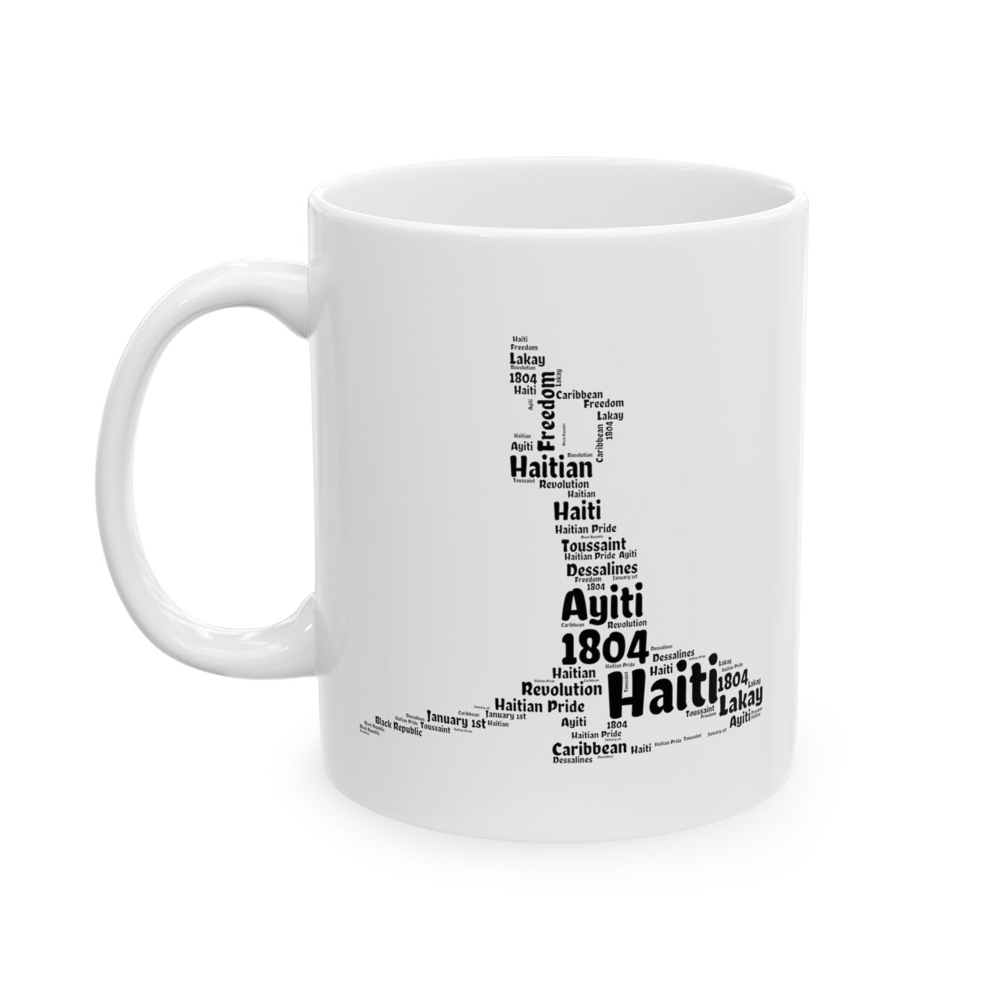 Neg Mawon Haitian Shapecloud Black | Neg Marron Haiti Ceramic Mug 11oz, 15oz Cup