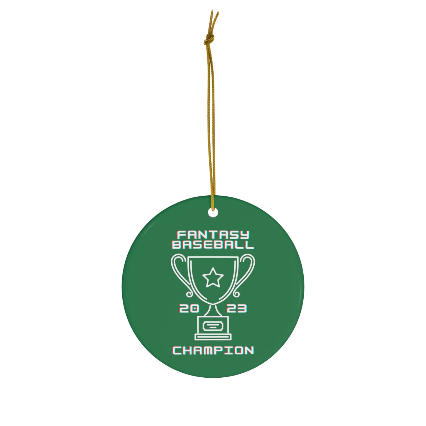 2023 Fantasy Baseball Champion Fantasy Champ Ceramic Ornament | Christmas Tree Ornaments