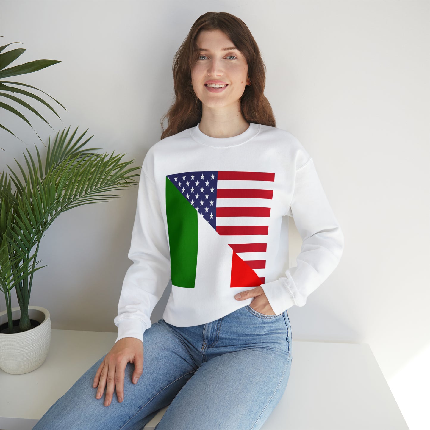 Italian American Flag Italy Italiano USA Unisex Sweatshirt