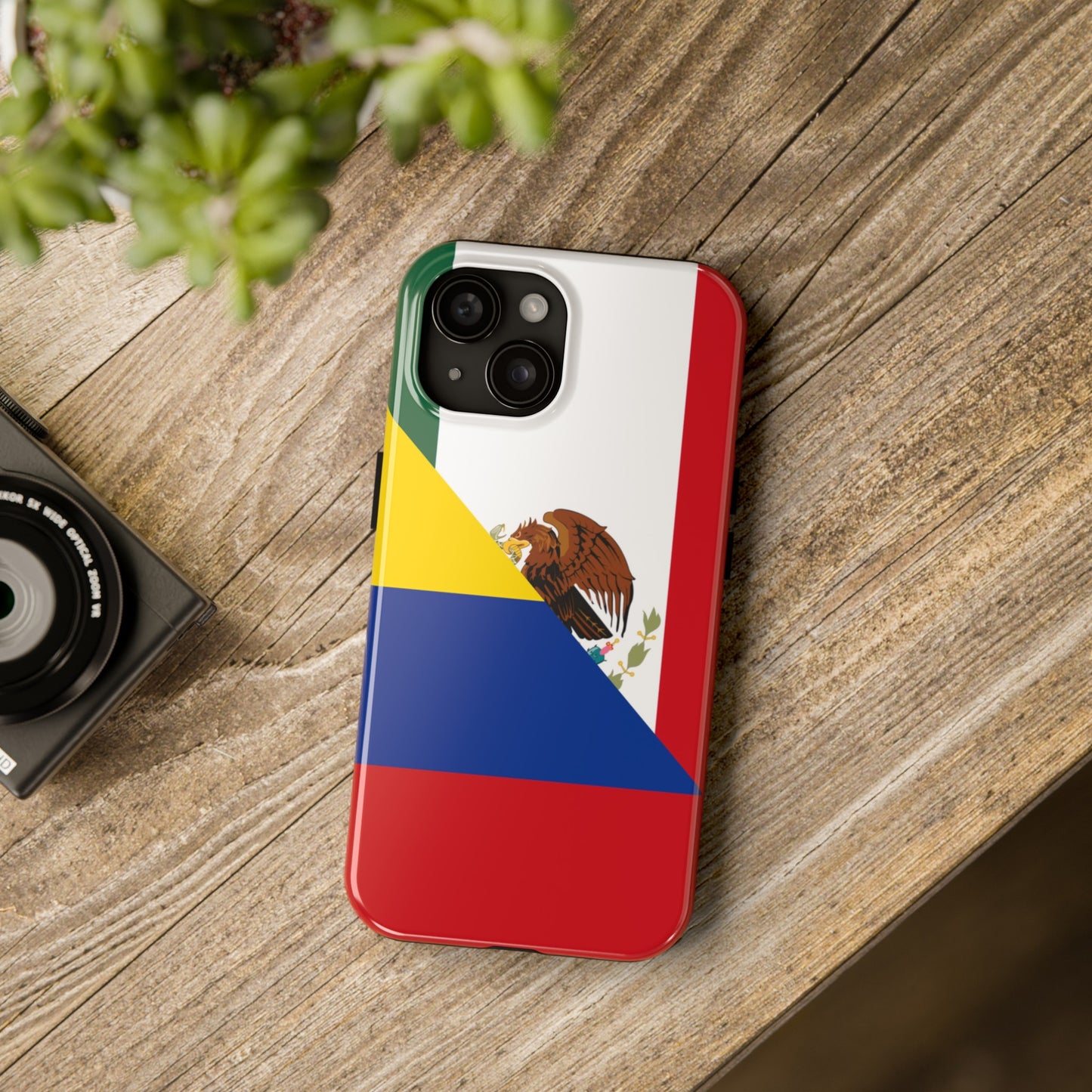 Mexican Colombian Flag Half Mexico Colombia Tough Phone Cases