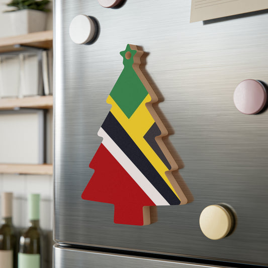 Trini Jamaican Flag | Trinidad Jamaica Flag Wooden Ornament