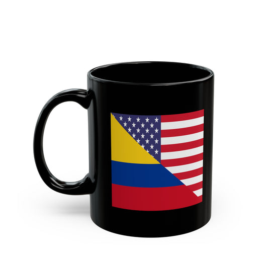 Colombian American Flag Colombia USA Black Mug (11oz, 15oz)