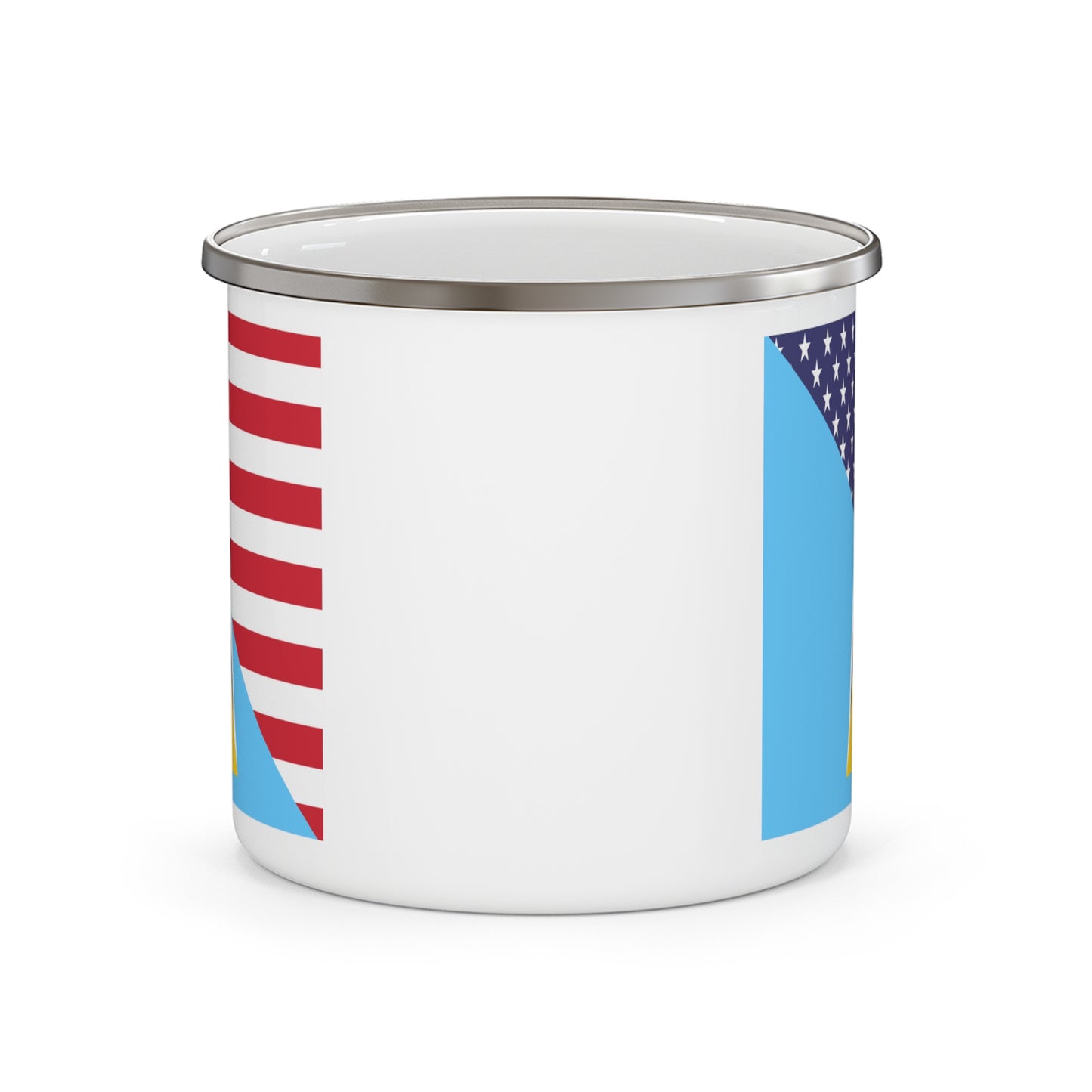 St Lucian American Flag St Lucia USA 12oz Enamel Mug