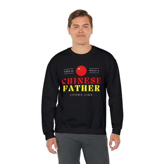 Chinese Father Looks Like China Flag Fathers Day Unisex Sweatshirt