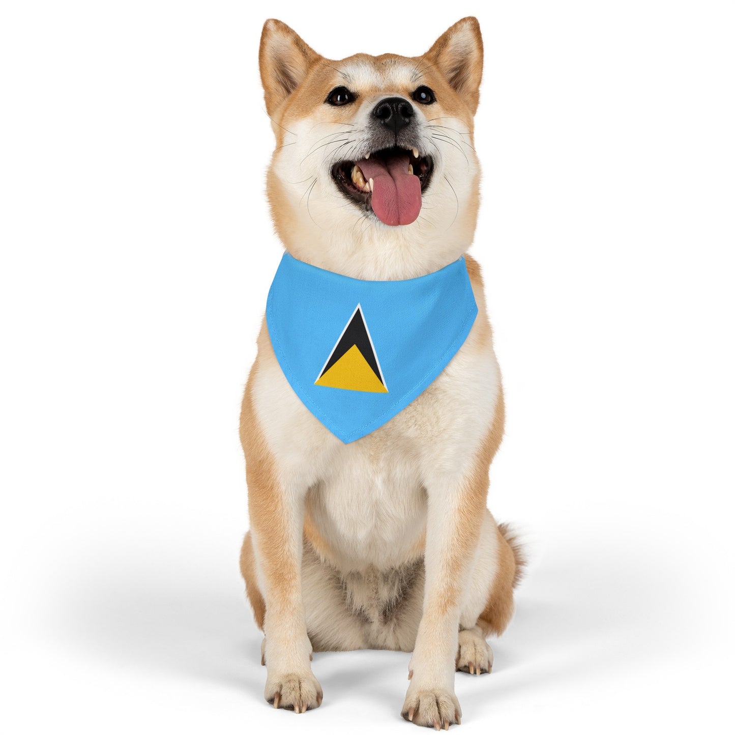 St. Lucian Pet Bandana Collar | St. Lucia Flag Dog Cat Animal