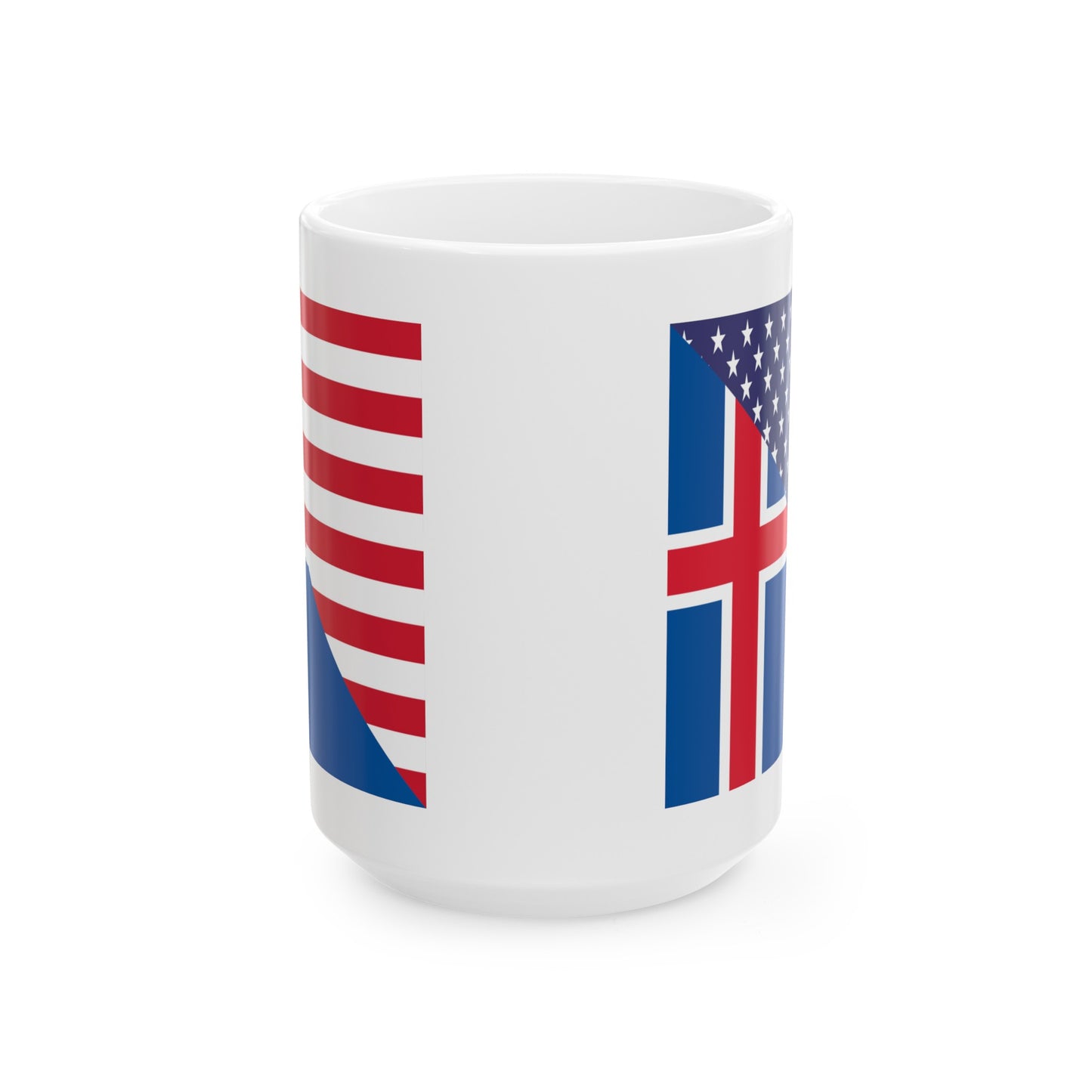 Iceland American Flag Icelander USA Ceramic Mug 11oz, 15oz Cup