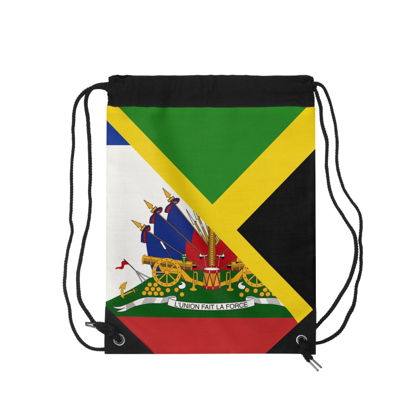 Haiti Jamaica Flag Haitian Jamaican Drawstring Bag