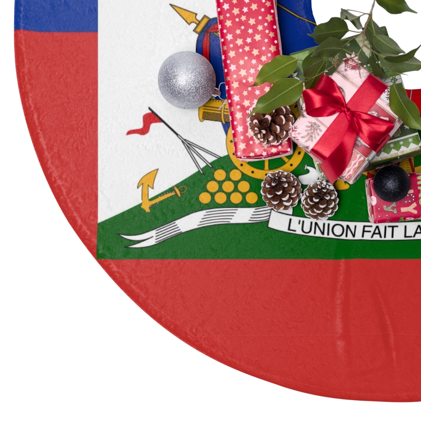 Haitian Irish Flag Half Haiti Ireland Christmas Tree Skirt