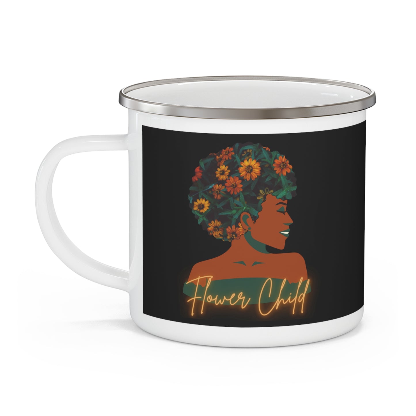 Flower Child | Earth Lady  12oz Enamel Mug