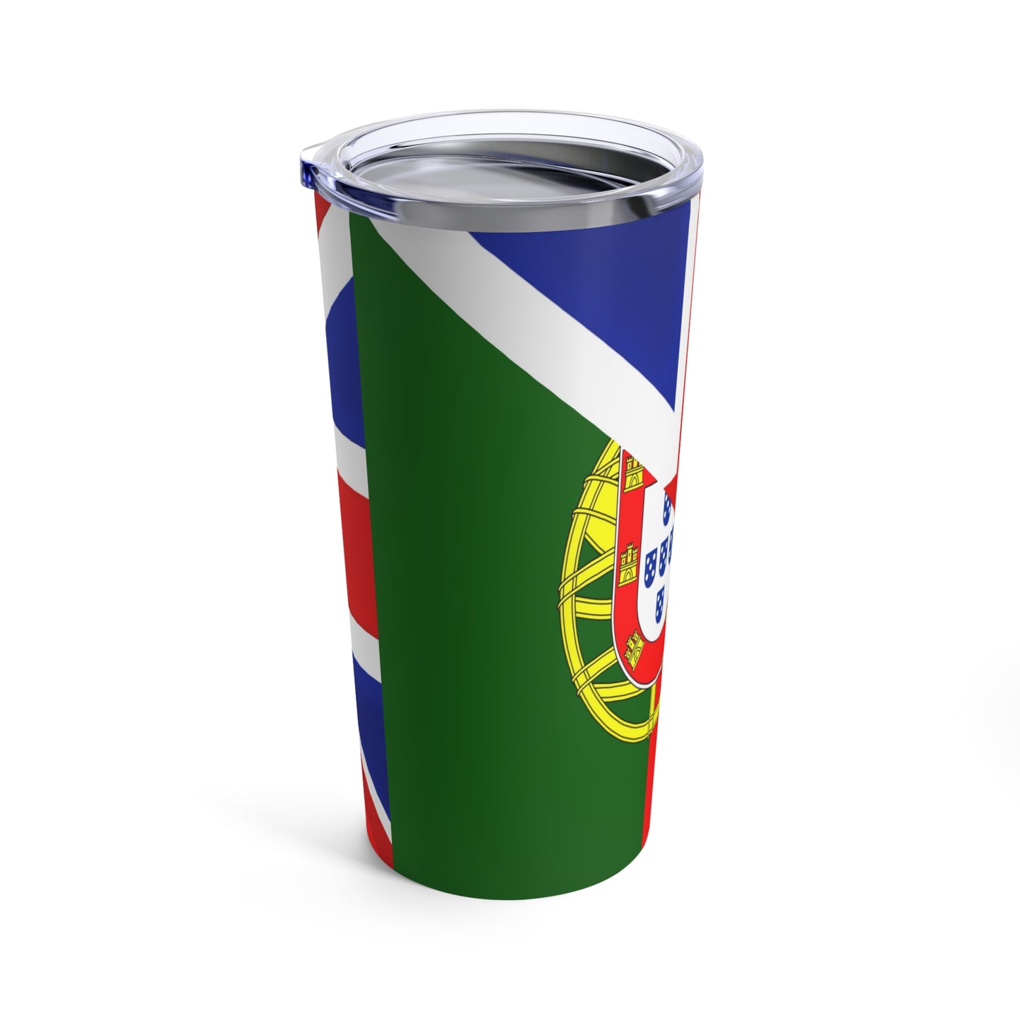 Portugues English Flag Portugal Union Jack Great Britain Tumbler 20oz Beverage Container