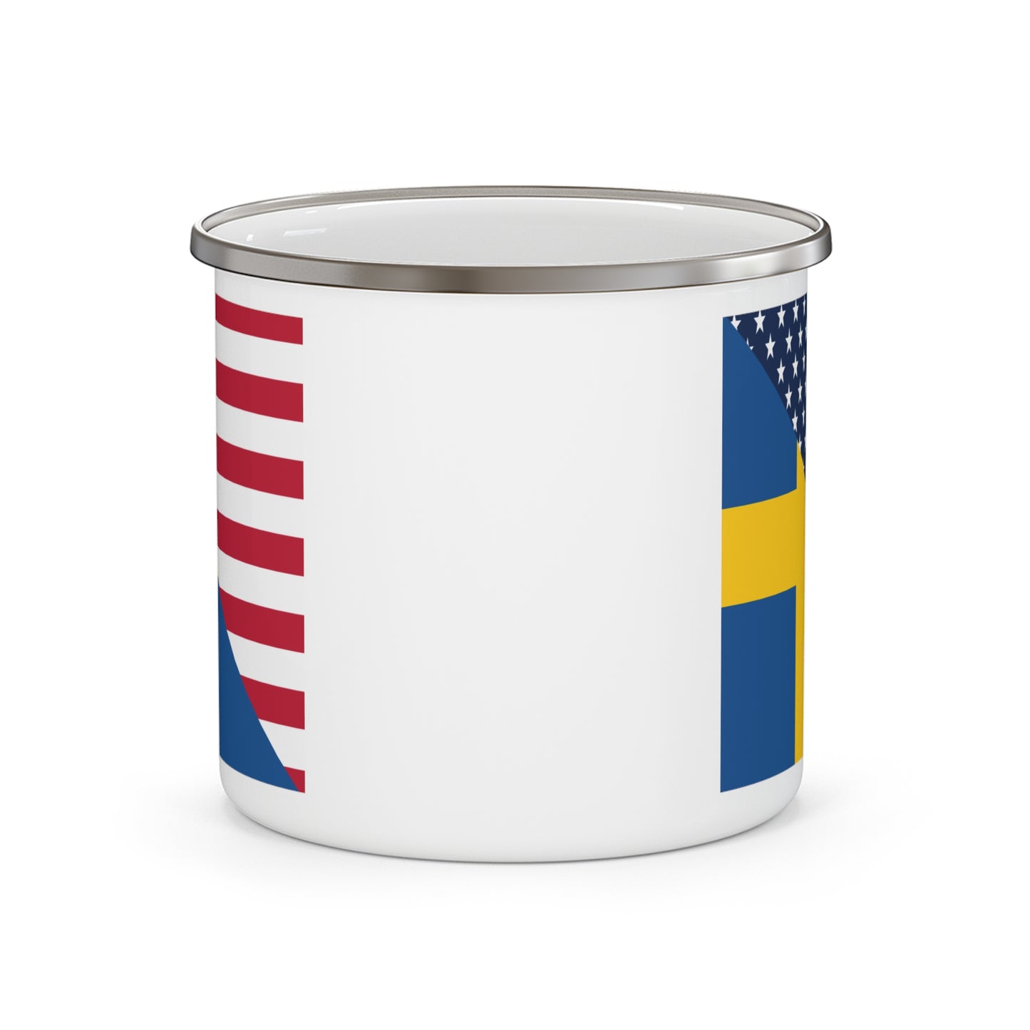 Swedish American Flag Sweden USA 12oz Enamel Mug