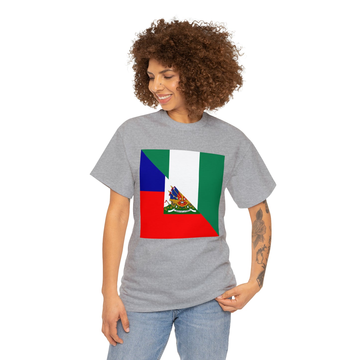 Haitian Nigerian Flag Half Haiti Nigeria T-Shirt | Unisex Tee Shirt