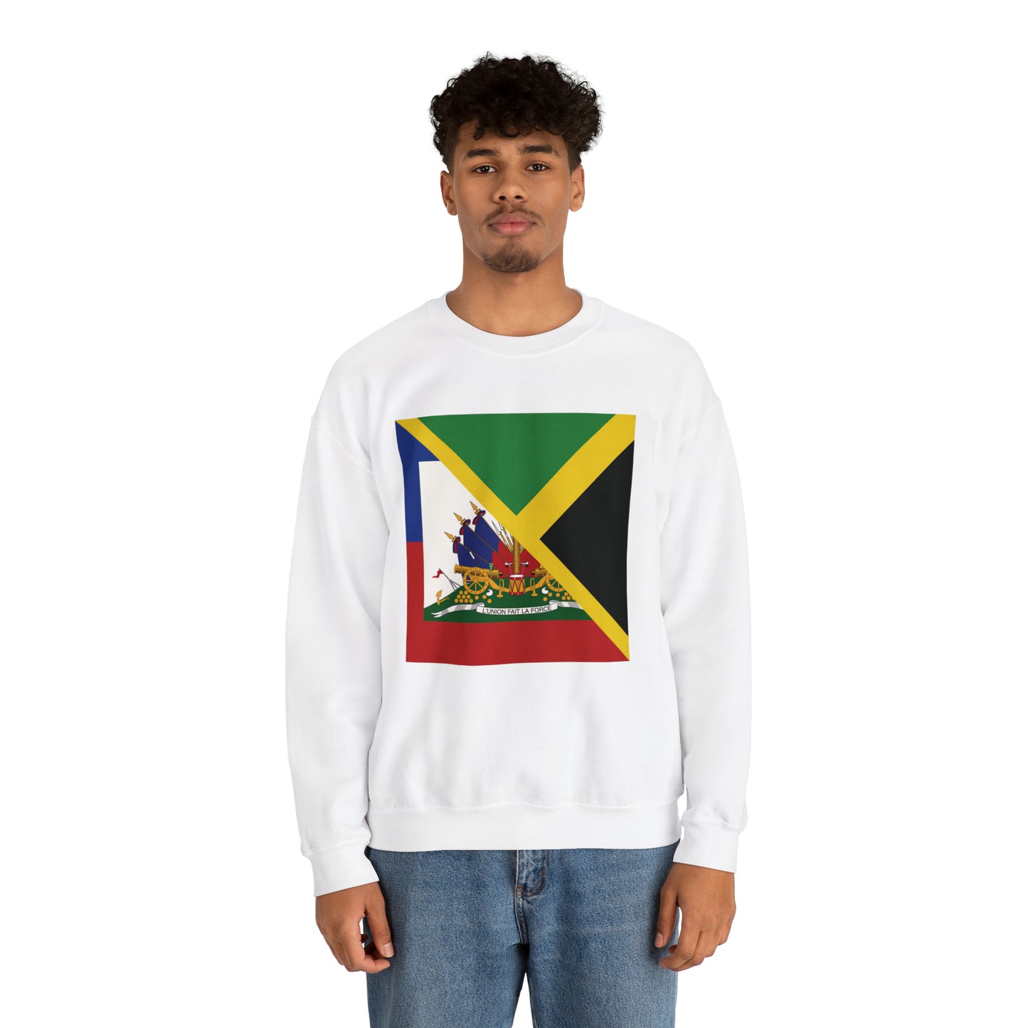 Haitian Jamaican Flag | Half Jamaica Haiti Unisex Sweatshirt