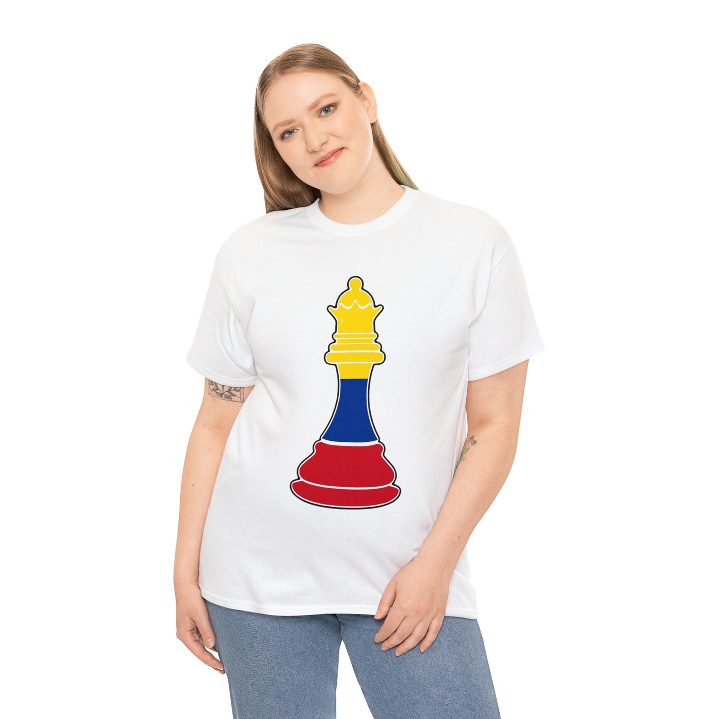 Colombian Queen Flag Chess Piece Colombia T-Shirt | Unisex Tee Shirt