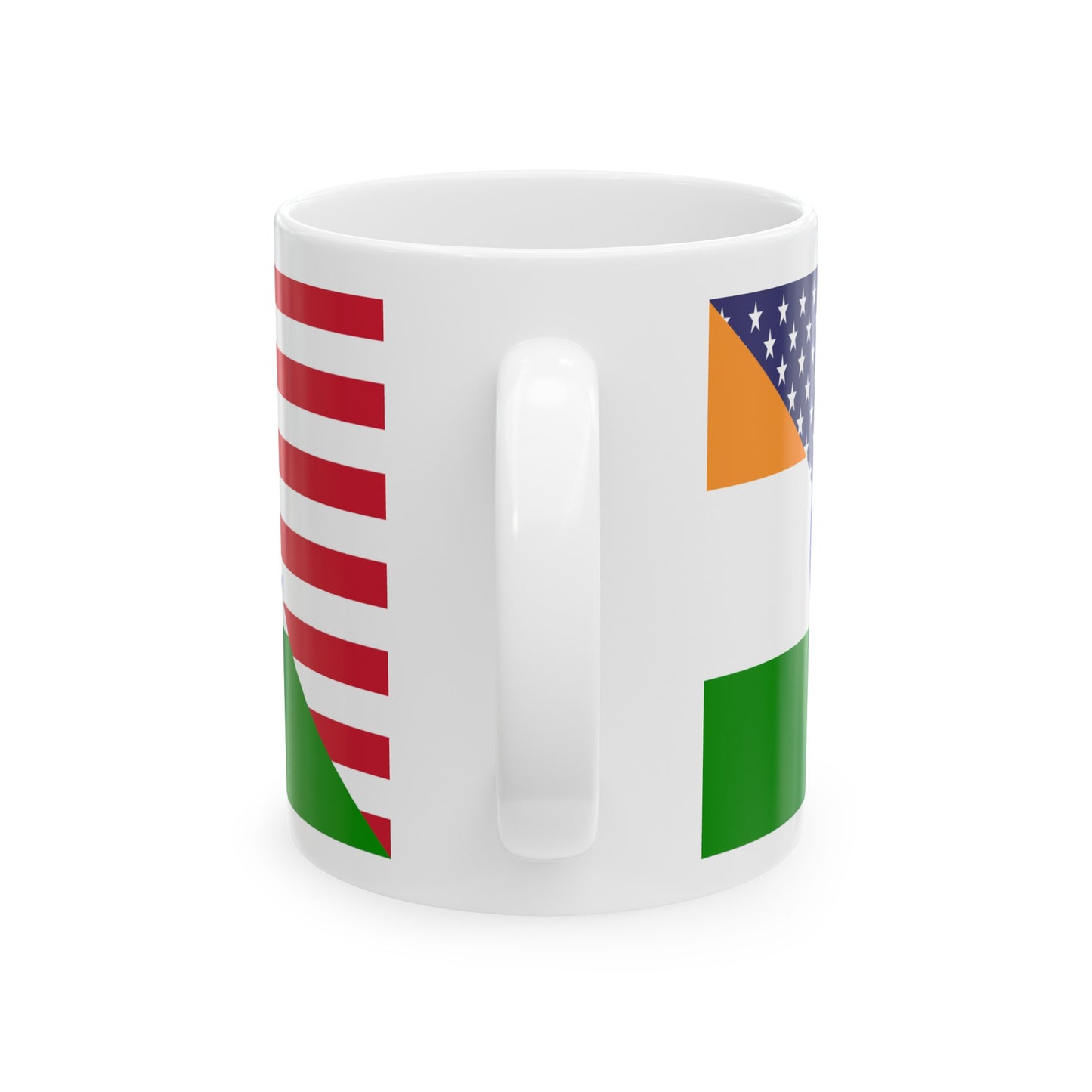 Indian American Flag Half India USA Ceramic Mug 11oz, 15oz Cup