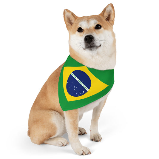 Brazil Flag Pet Bandana Collar | Brasil Brazilian Dog Cat Animal