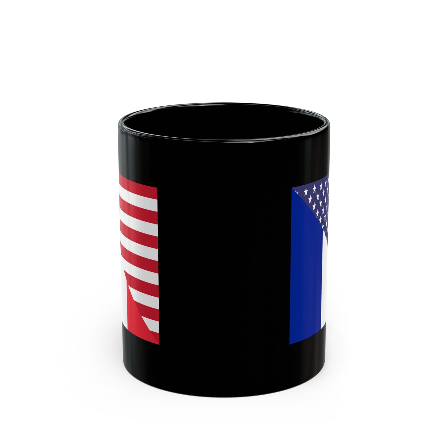 France American Flag French USA Black Mug (11oz, 15oz)