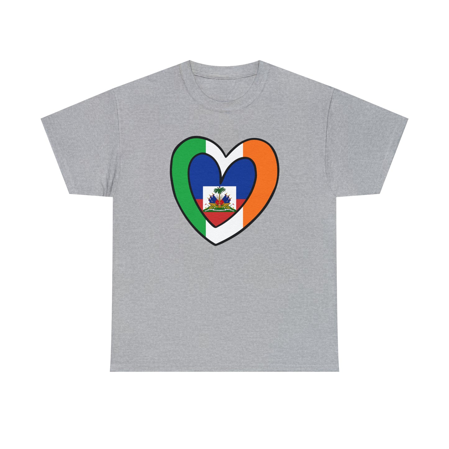 Haitian Irish Flag Heart Half Haiti Ireland T-Shirt | Unisex Tee Shirt