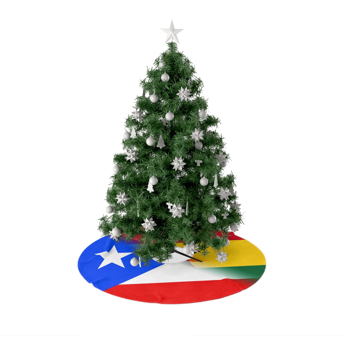 Puerto Rican Ghanaian Flag PR Ghana Christmas Tree Skirt