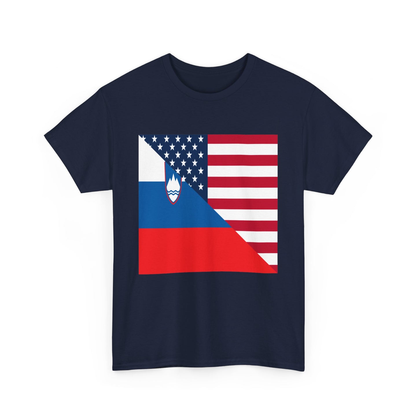 Slovenia American Flag Half Slovenian USA T-Shirt | Unisex Tee Shirt