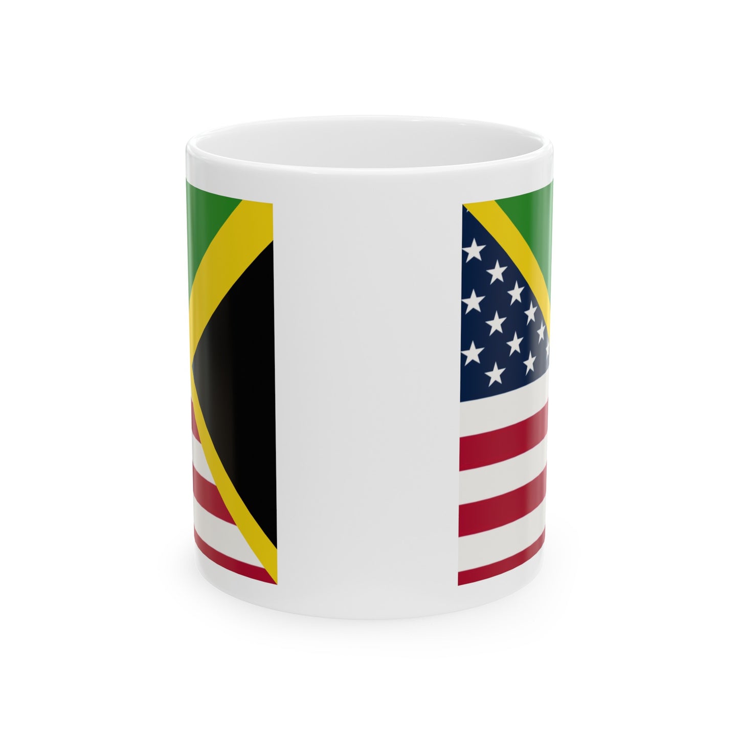 Jamaican American Flag | Jamaica United States Ceramic Mug 11oz, 15oz Cup