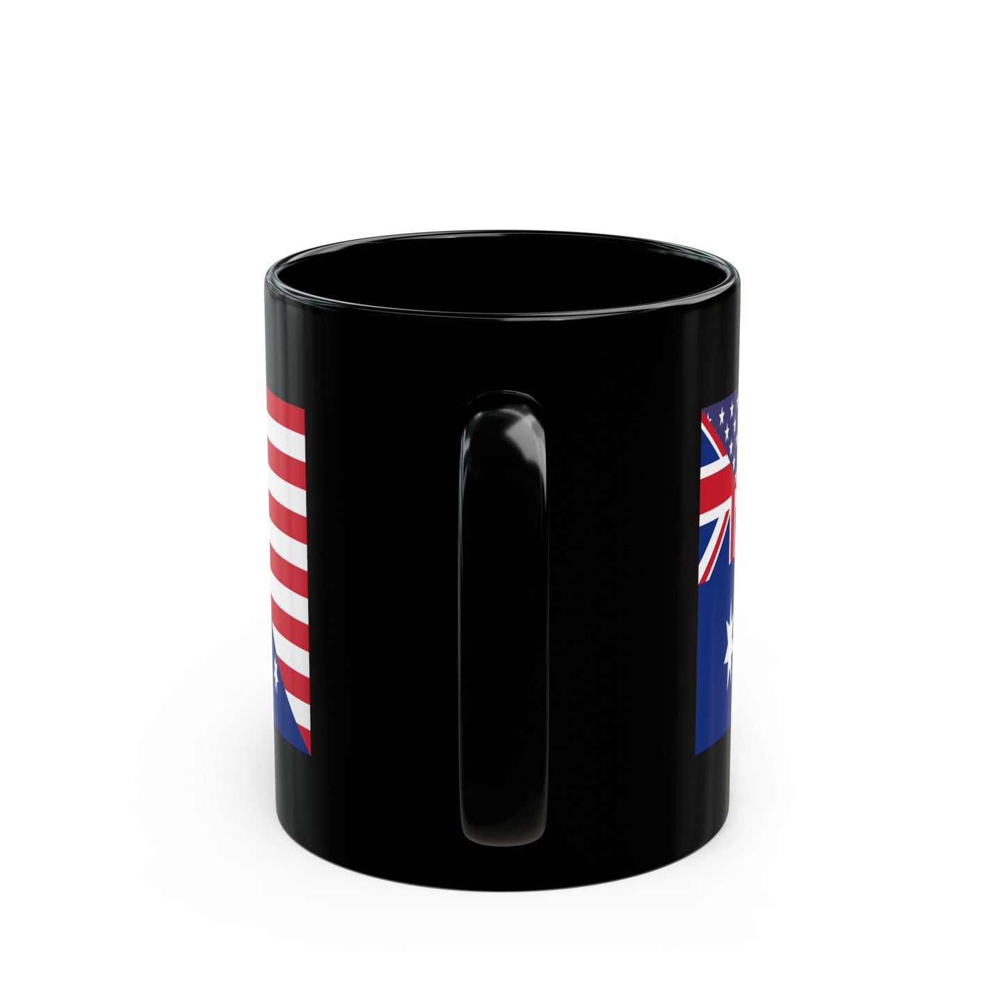 Australian American Flag Australia USA Black Mug (11oz, 15oz)