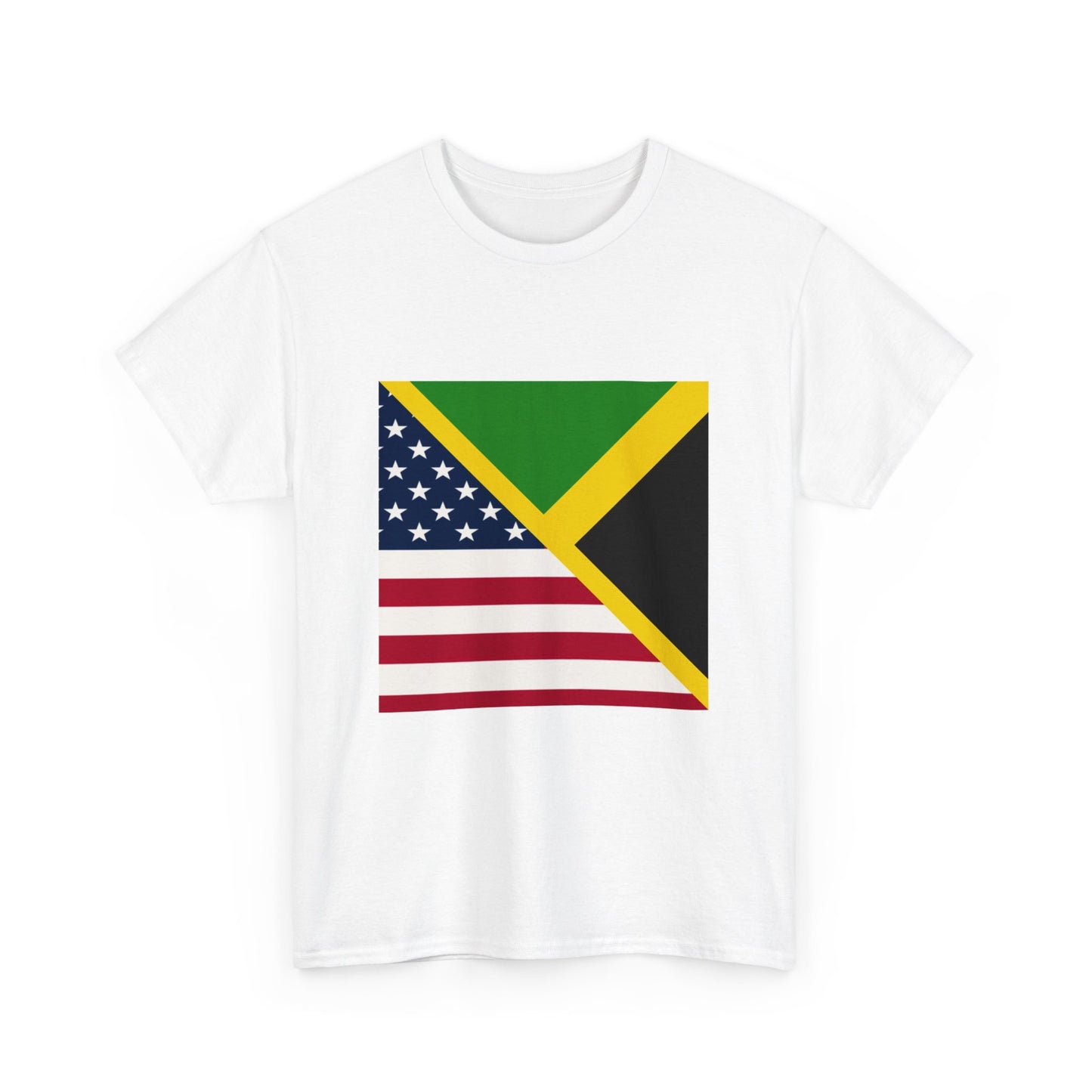 Jamaican American Flag Tee | Half Jamaica USA