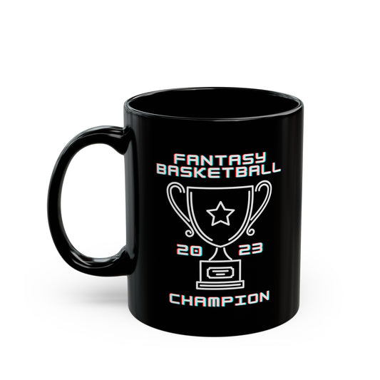 2023 Fantasy Basketball Champion Fantasy Champ Black Mug (11oz, 15oz)