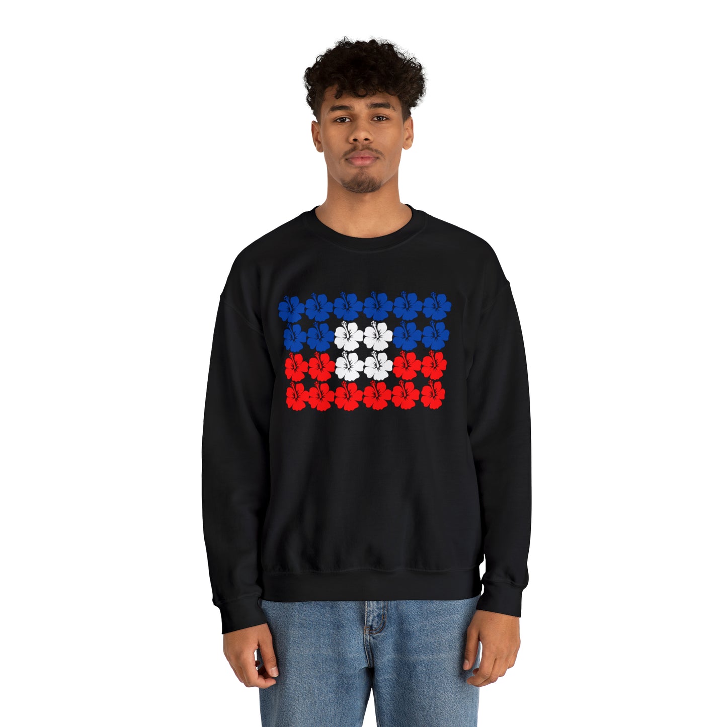 Haitian Hibiscus Flag | Haiti Flower Unisex Sweatshirt