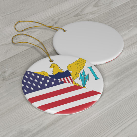 Virgin Islands American Flag Virgin Islander Ceramic Ornament | Christmas Tree Ornaments