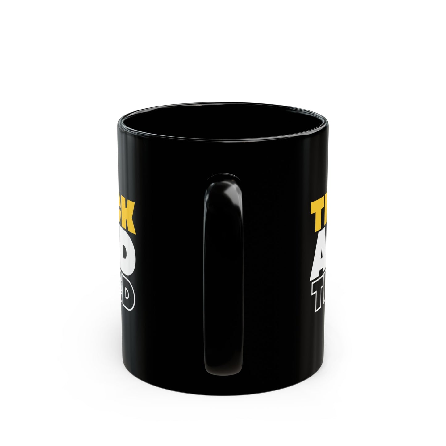 Thick and Tired Black Mug (11oz, 15oz)