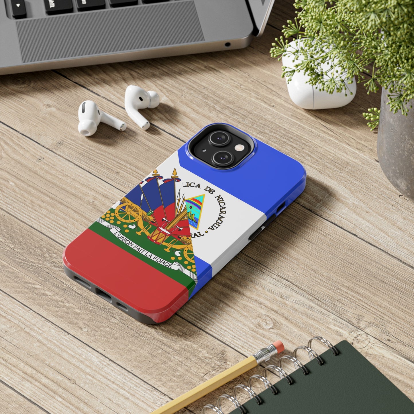 Haiti Nicaragua Flag Haitian Nicaraguan Tough Phone Cases