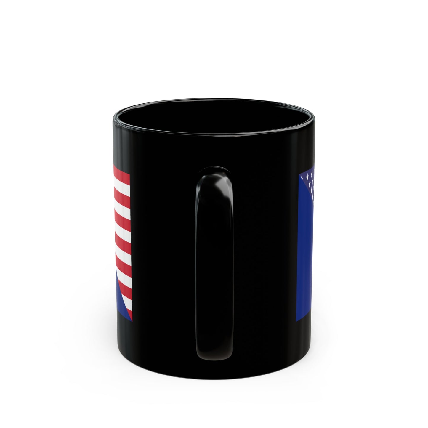 Bajan American Flag Barbados USA Black Mug (11oz, 15oz)