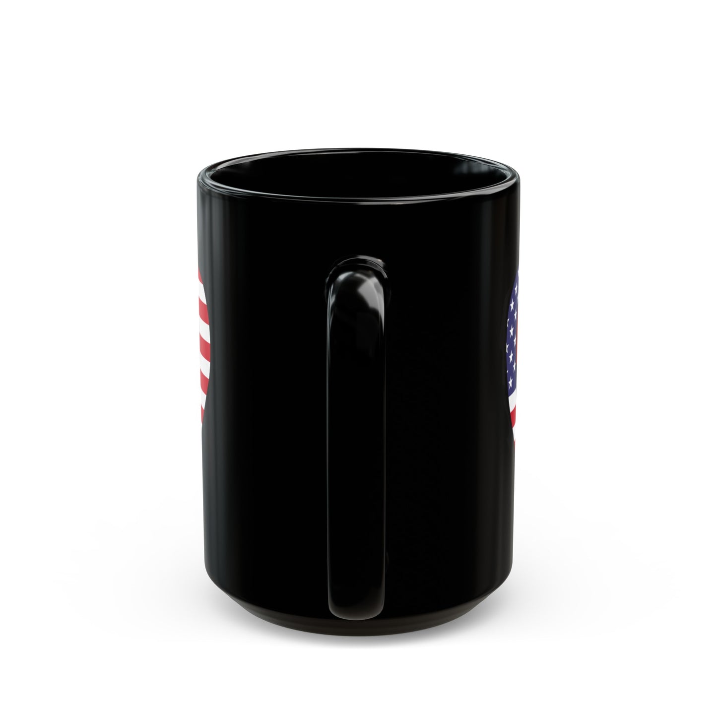 American Pan African Flag Inner Heart USA Black Black Mug (11oz, 15oz)