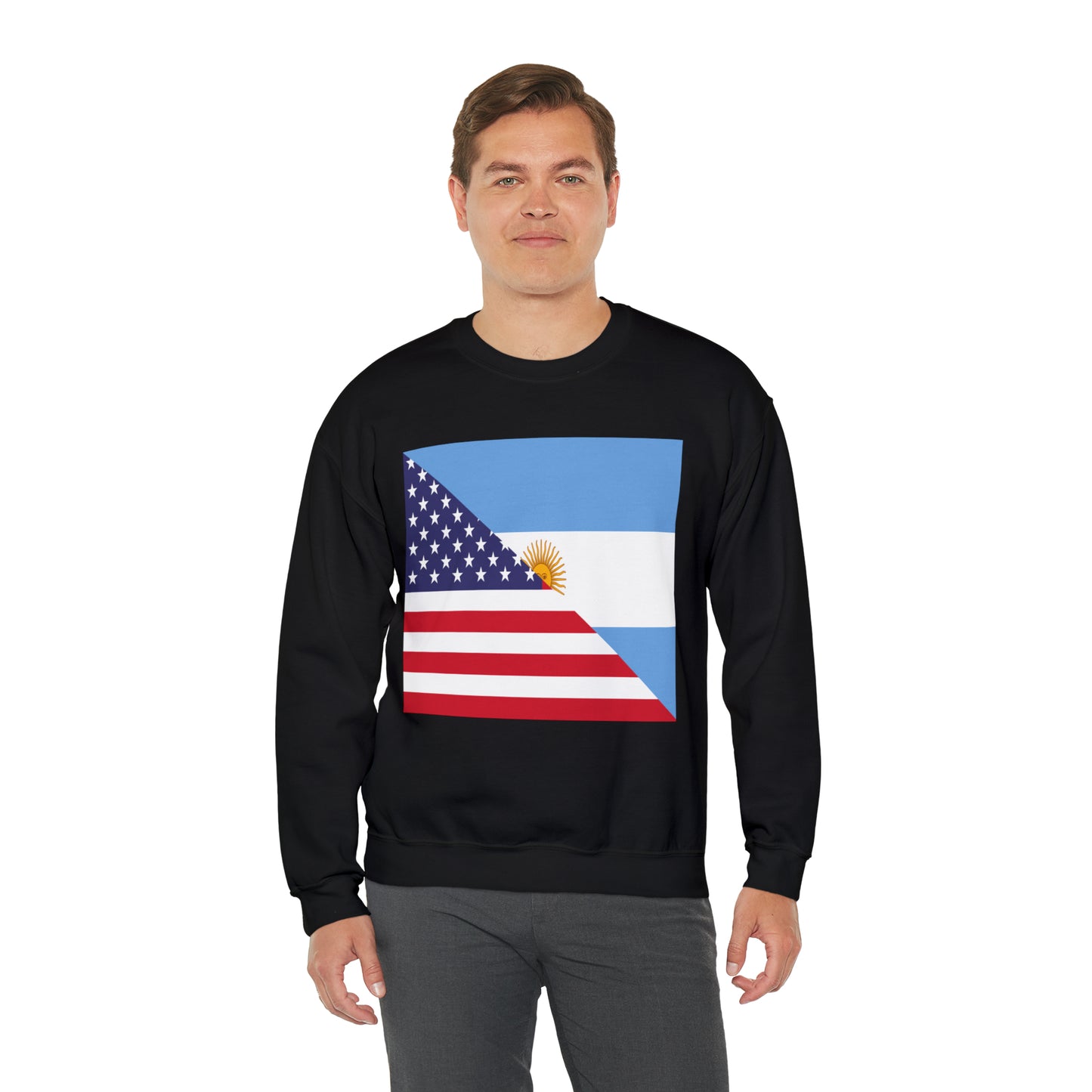 Argentina American Flag Argentinian USA Half Unisex Sweatshirt