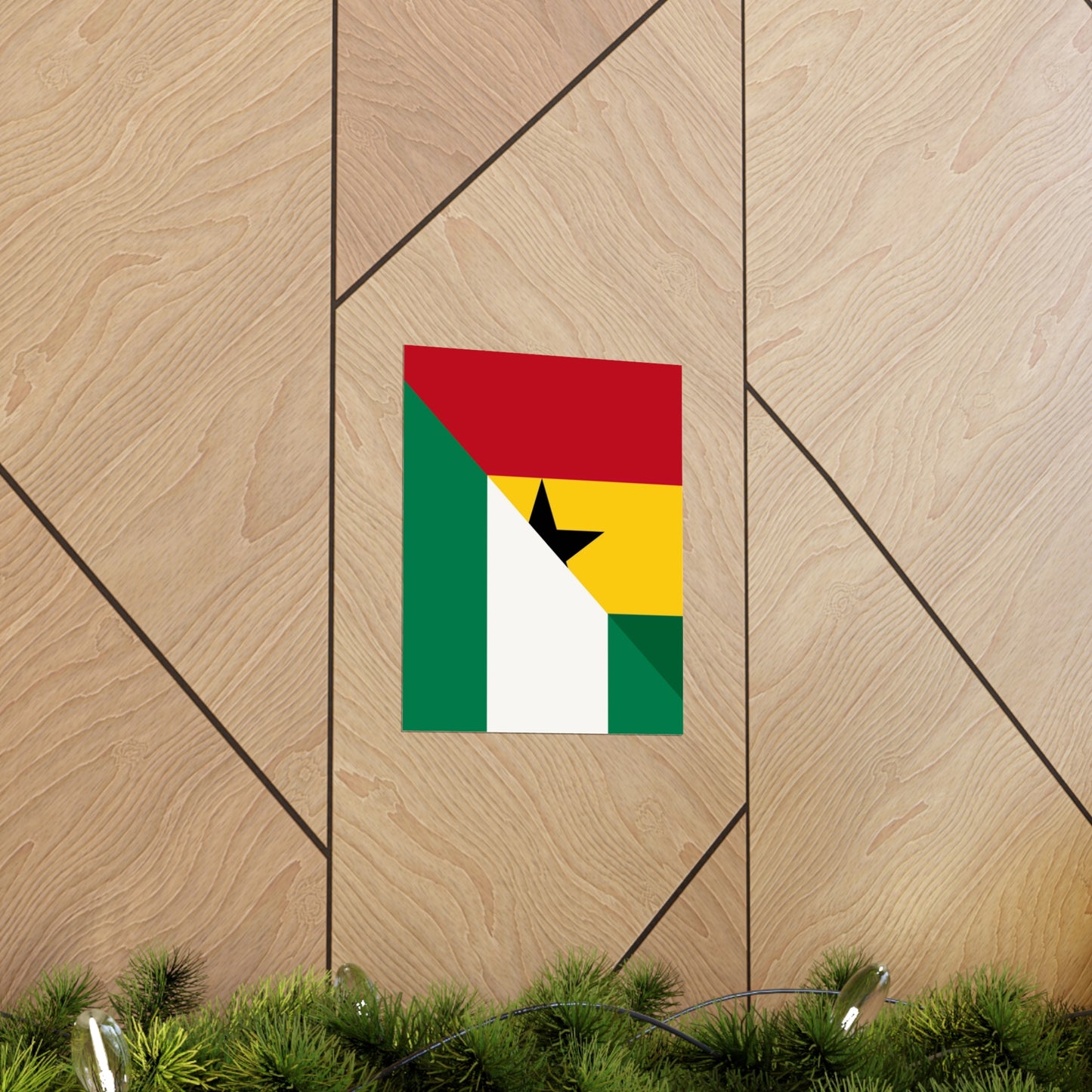 Nigerian Ghanaian Flag Nigeria Ghana Naija Premium Matte Poster