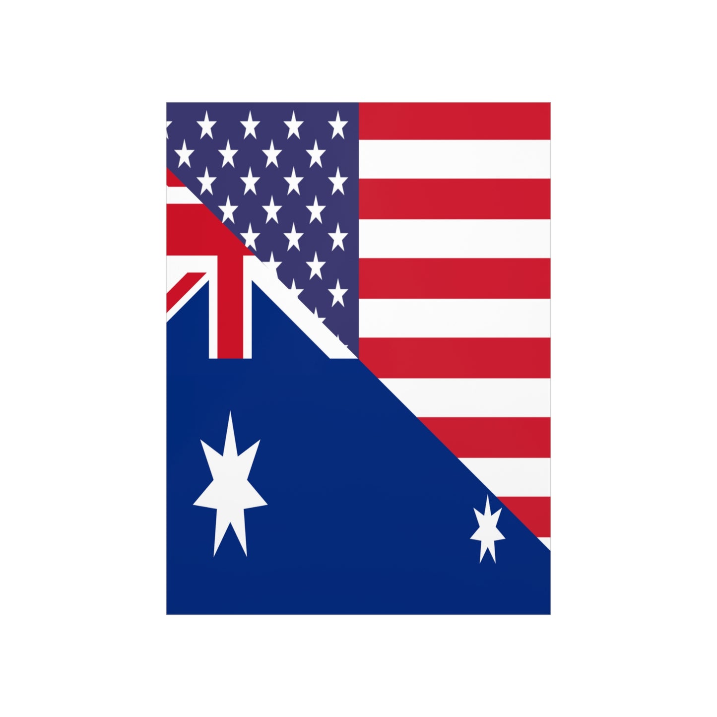 Australian American Flag Australia USA Premium Matte Poster