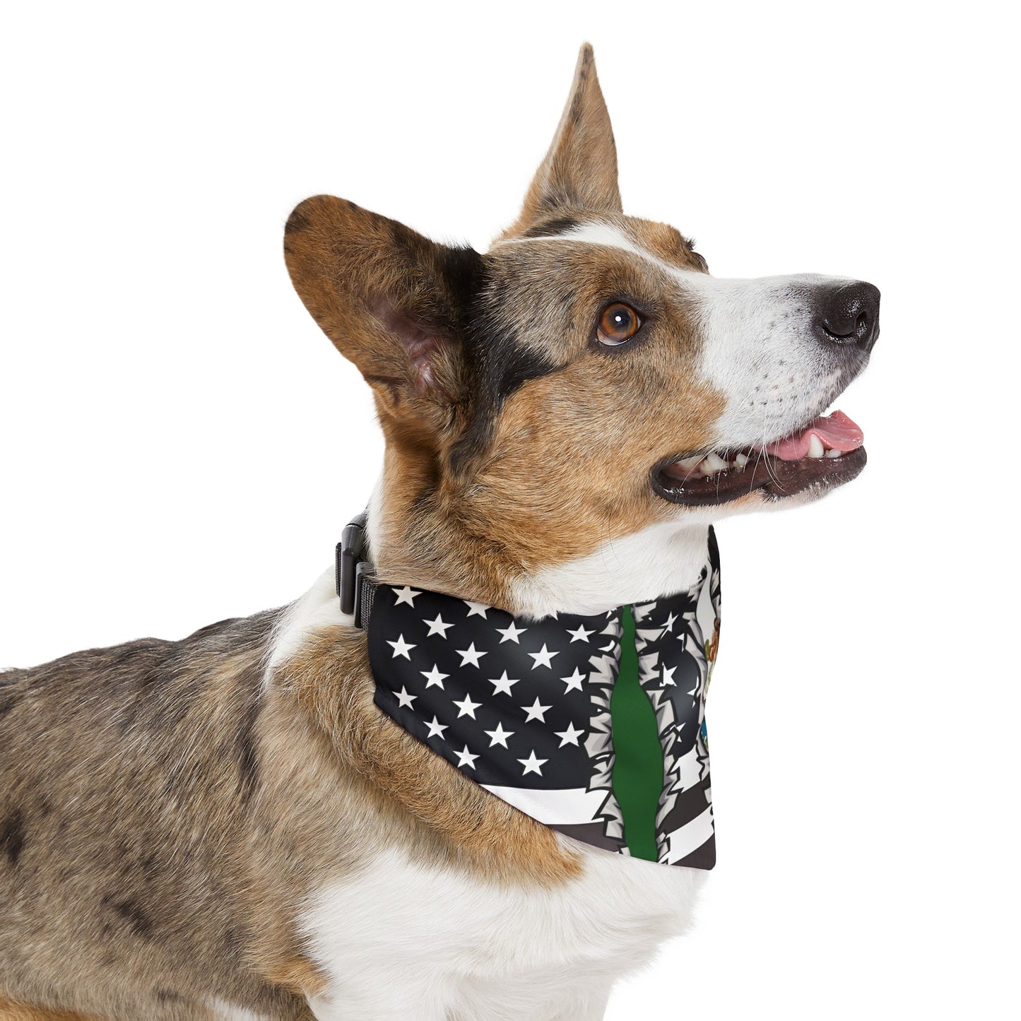 Mexican American Slashed Flag Pet Bandana Collar | USA US Mexico Dog Cat