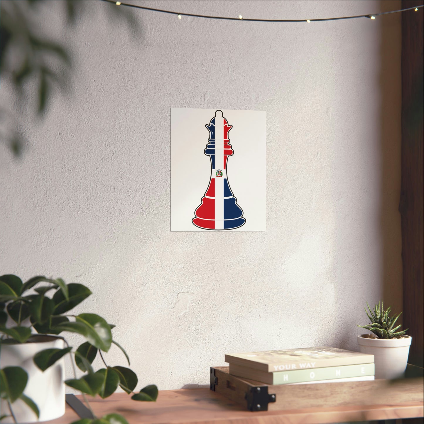 Dominican Republic Queen Flag Chess Piece DR Premium Matte Poster