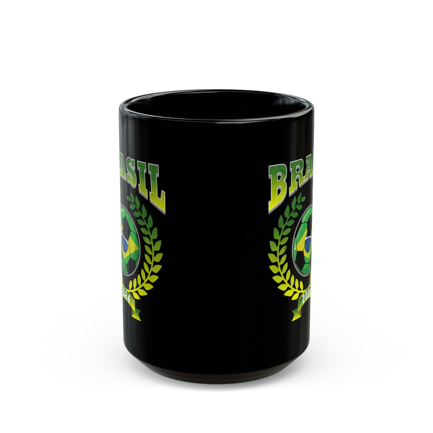 Brasil 2024 Soccer Football Championship Games Brazil Team Black Mug (11oz, 15oz)