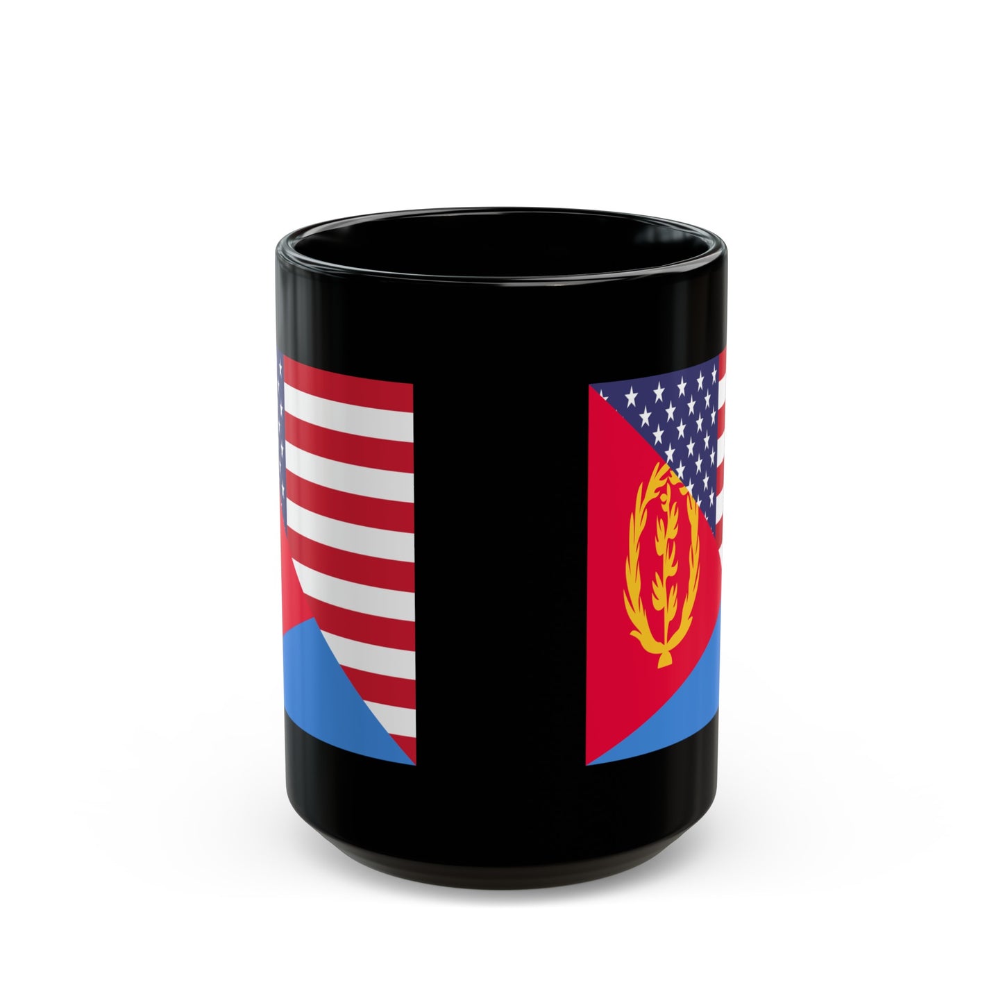 Eritrean American Flag Eritrea USA Black Mug (11oz, 15oz)