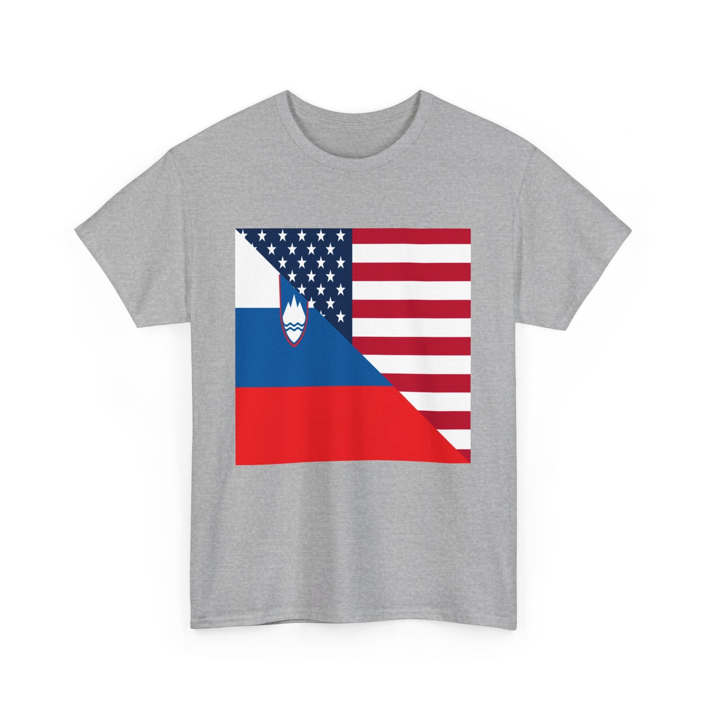 Slovenia American Flag Half Slovenian USA T-Shirt | Unisex Tee Shirt