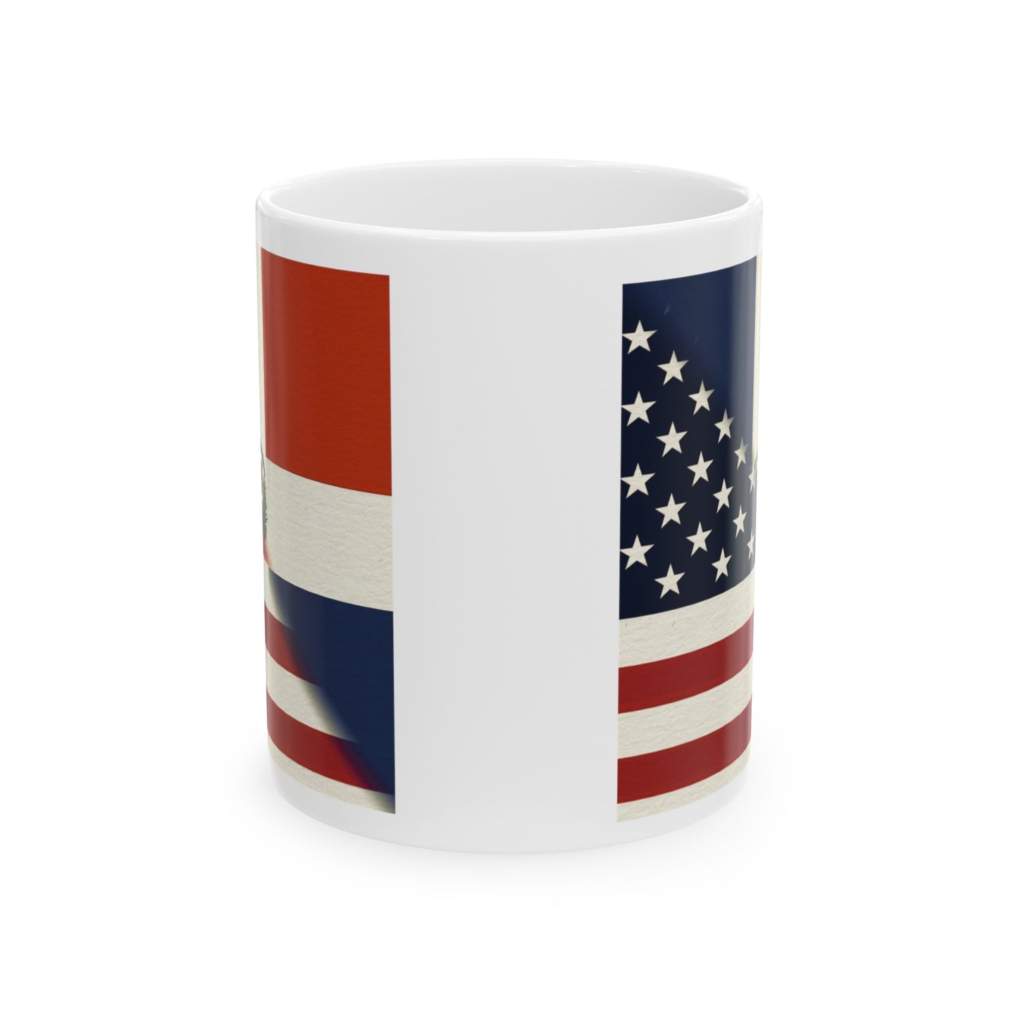 Dominican Republic America Flag | US D.R. Ceramic Mug 11oz, 15oz Cup