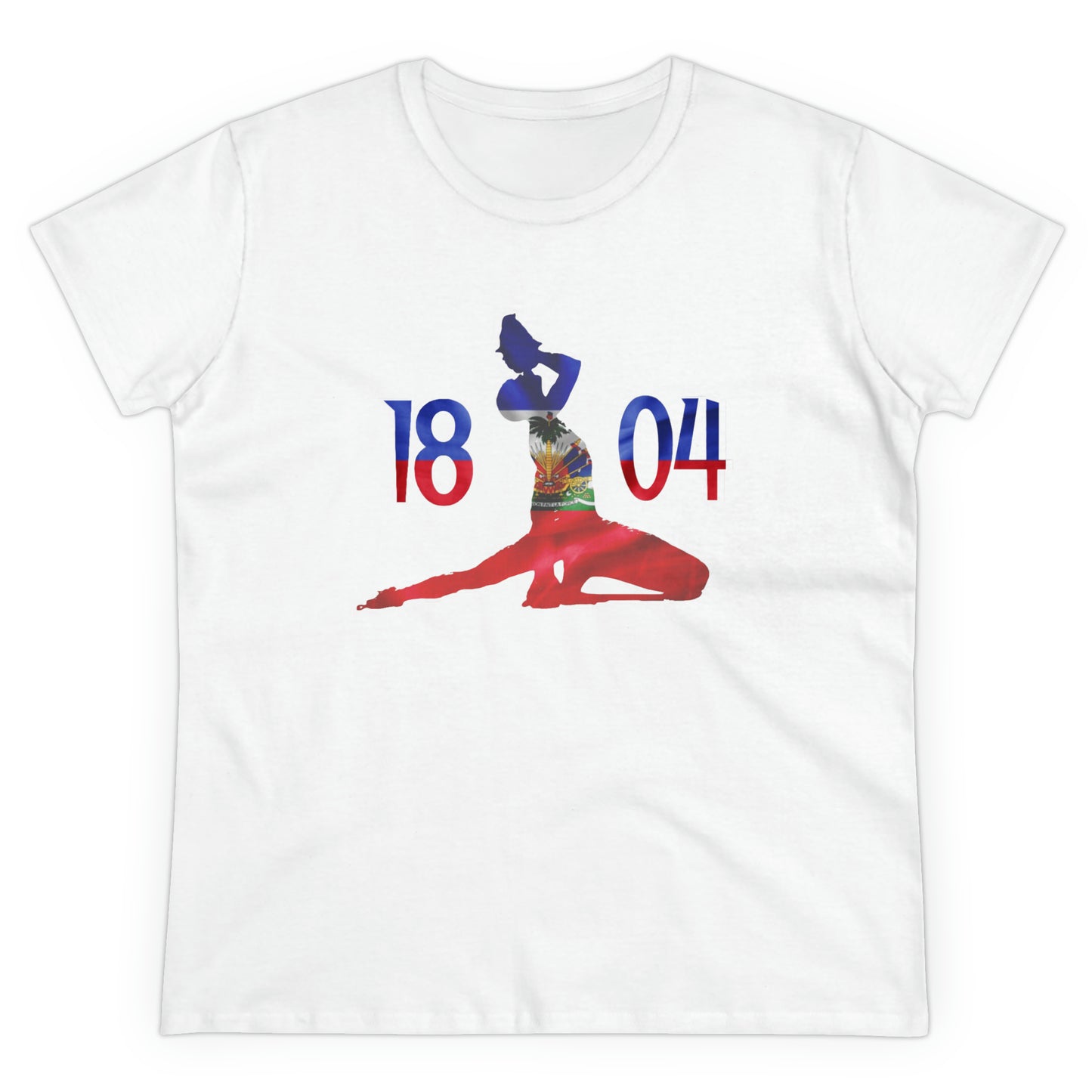 Women's Haitian Flag 1804 Neg Mawon | Haitian Independence New Marron Cotton Tee Shirt