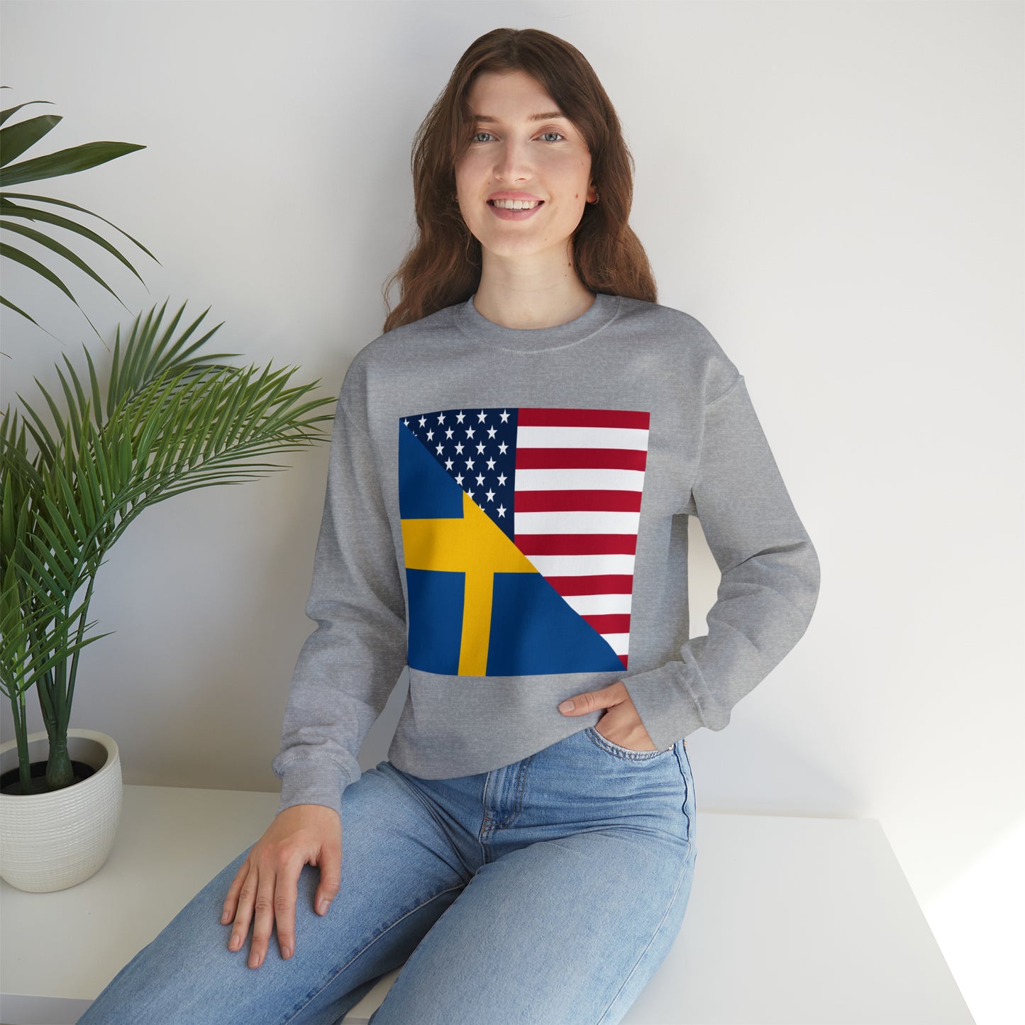 Swedish American Flag Sweden USA Unisex Sweatshirt