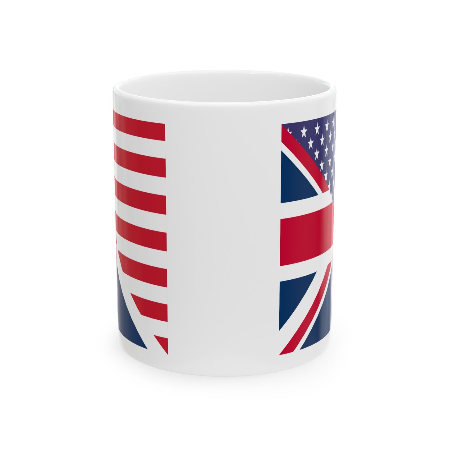 English American Flag United Kingdom USA Ceramic Mug 11oz, 15oz Cup