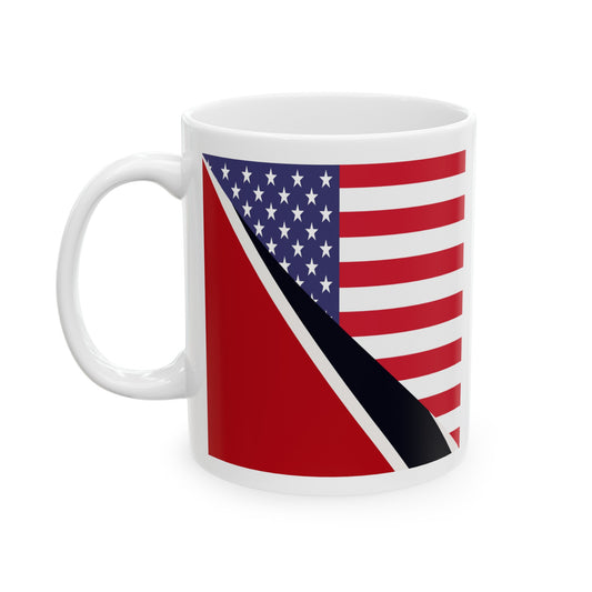 Trinidad American Flag Trini USA Ceramic Mug 11oz, 15oz Cup