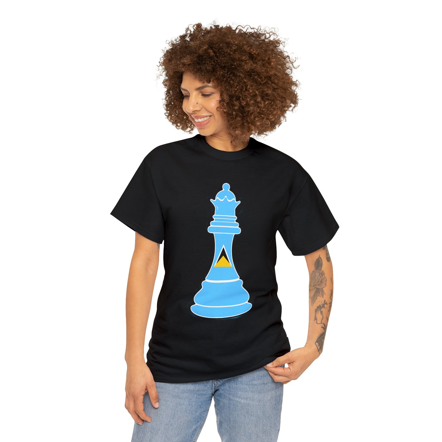 St Lucian Queen Flag Chess Piece St Lucia T-Shirt | Unisex Tee Shirt